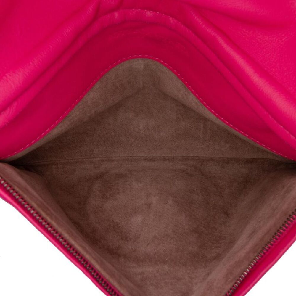 Pre Loved Bottega Veneta Vintage Nappa Intrecciato Turn Lock Clutch Women Pink - Picture 5 of 8